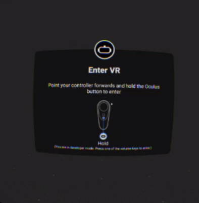 Enter VR Screen on Oculus Go